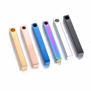 Colgante de Identificación Rectangular de Acero Inoxidable Hipoalergénico en 5 Colores, Placas de Identificación para Perros en Blanco, Dijes para Collares, Accesorios de Joyería DIY al por Mayor - Product Image 1