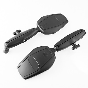 Espejo retrovisor plegable para motocicleta Qiangye, color negro, ajuste universal para vehículos todoterreno de aventura, protección de seguridad - Product Image 4