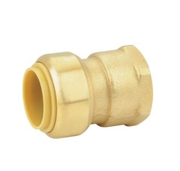 Raccord en T femelle KLOE 3/8" 1/2" 3/4" 1" à connexion rapide en laiton, raccord de plomberie à emboîtement, CUPC NSF, sans plomb, pour alimentation en eau