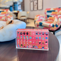 My Fair the CALIFORNIA SERIES |   Mahjong avec un style de la côte ouest, 160 tuiles en mélamine orange-rose-rouge