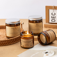 Bougies parfumées en cire de soja 8oz faites à la main sur mesure en vente de gros pour pot en verre avec mèche en coton écologique avec couvercle en métal