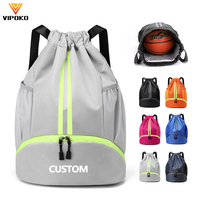 Bolsa de Gimnasio con Cordón para Hombre, Mochila Impermeable con Cordón para Mujer, Bolsa de Natación con Compartimento para Zapatos, Bolsas de Natación con Cordón