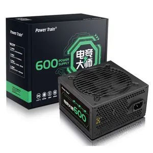 Di Alimentazione del Computer Caso di Alimentazione Con Rgb Pc 500 Watt Scatola Nera E-sport master 600 Articolo di Stato Pro Pin imballaggio Ventola Pc