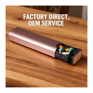 JH Medibox Organizador de Pastillas Portátil para 7 Días, Mini Caja de Almacenamiento de Aluminio Resistente a Prueba de Niños, Multicolor, Regalo para Personas Mayores, Estuche de Viaje - Product Image 2