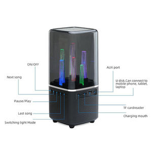 Di động <span class=keywords><strong>Bluetooth</strong></span> Loa không dây bass cột không thấm nước ngoài trời âm nhạc Vibro loa với ánh sáng lạ mắt - Product Image 5