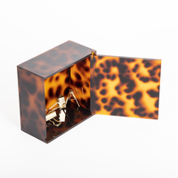 Women's sets — boîte à bijoux de luxe en plexiglas, Cube de rangement carré en acrylique, couvercle rabattable