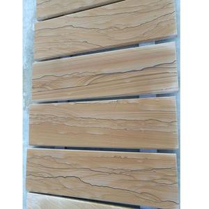 Dalles de pierre naturelle en teck et grès pour revêtement mural, revêtement de sol, cour, terrasse, allée, pierre de design haut de gamme pour extérieur - Product Image 3