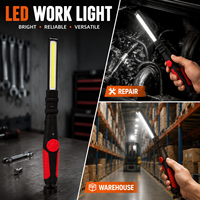 Lampe de travail LED COB rechargeable et fine 360° °   Lampe d'inspection magnétique pliable et rotative pour la réparation automobile, le garage et l'atelier