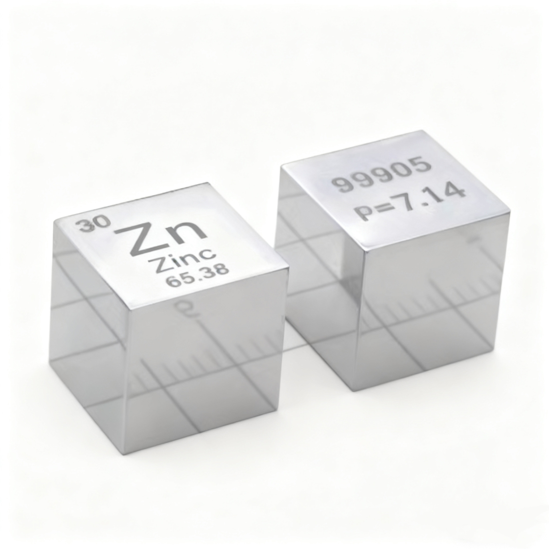Cube en zinc miroir de 10 mm