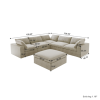 ATUNUS USA en stock, livraison directe, canapé moderne pour salon, meubles de style nordique, noir, blanc, gris, canapé modulaire sectionnel, ensembles de canapés