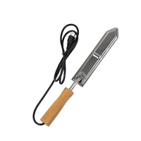 Nouveau Couteau Chauffant Électrique pour Miel (Type Z) en Acier Inoxydable avec Manche en Bois, Prise Europe/Amérique/Australie, pour Couper le Miel et la Cire