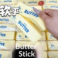 Bâton de beurre salé réaliste en mousse PU souple à remontée lente, jouet anti-stress, modèle alimentaire fantaisie