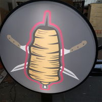 Caisson lumineux extérieur publicitaire rond rotatif led logo signe 3d acrylique caissons lumineux