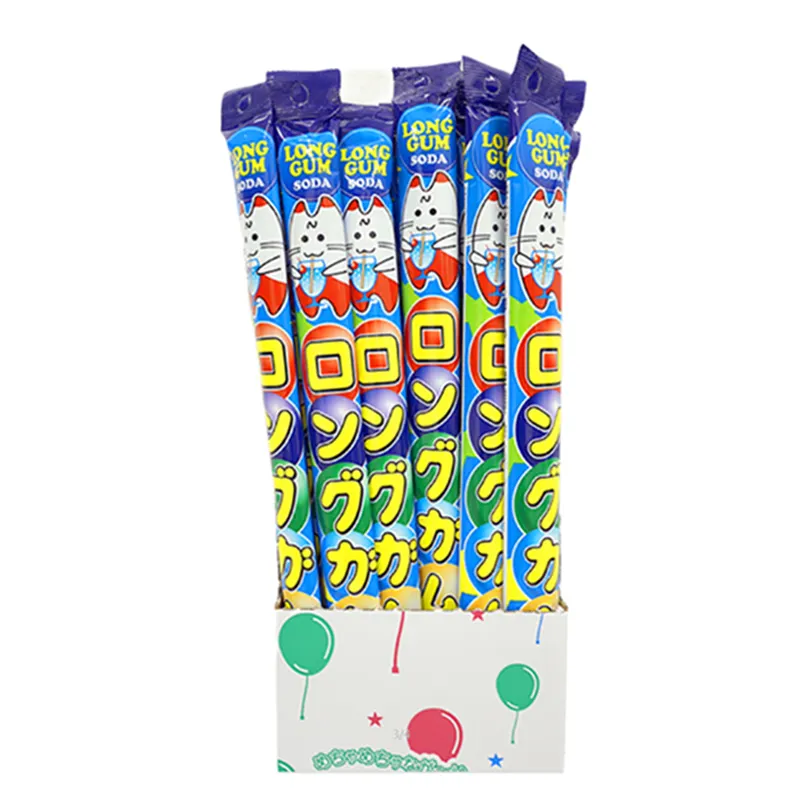 Premium different flavors kids long stick bubble chewing sweet gum