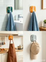 6ps Grosir Plastik Transparan Perekat Sendiri Multifungsi Organizer Pakaian Kamar Mandi Modern Daya Tahan Beban Kuat