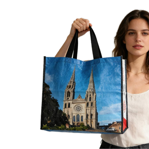 Sacs de shopping personnalisés de grande taille en polypropylène tissé imperméable et réutilisable, fabriqués sur mesure par Intermarch - Product Image 1