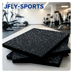 Los baldosas de caucho resistentes al sudor para gimnasios evitan la acumulación de manchas por el sudoración para actividades de entrenamiento intensivo diario. - Product Image 1