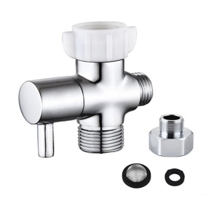 3 Way T Valve for Bidet G7/8 Tee Connector Bidet Attachment for Toilet Bidet T Diverter Valve with Brass Adapter G3/8 - Product Image 1