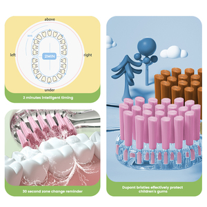 Spazzolino elettrico per bambini luce a LED <span class=keywords><strong>3</strong></span> modalità di pulizia spazzolino automatico uso domestico morbido setola sonico spazzolino da denti per bambini - Product Image 6