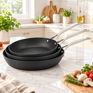 Padella in Acciaio Rinforzato D20CM D24CM D28CM con Superficie Resistente all'Usura per Cucine <span class=keywords><strong>di</strong></span> Hotel, Personalizzabile con il Tuo Marchio - Product Image 1