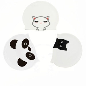 Bonnet de bain en silicone imperméable JW-1282 avec motif d'animaux de dessin animé et drapeau national, imprimé mignon, unisexe, pour enfants - Product Image 6