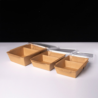 Eco Custom Printing Wegwerp 1200ml Afhaallocaties Kraft Papier Bakjes met Deksel Saladebox Voedselcontainer Gratis Samples