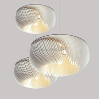 JYLIGHTING Nordic Creative Design PVC Lustre Suspension Wabi Sabi Salle à manger Restaurant Maison Projet Installation