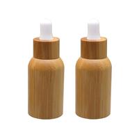 Set Botol Bambu Botol Kaca Losion, Perawatan Kulit Kosmetik Ramah Lingkungan