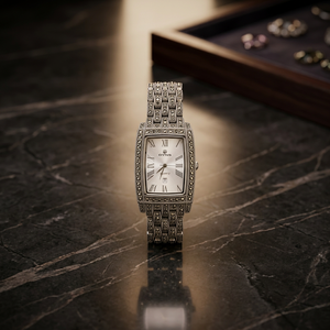 Montre Fitness Tracker pour femmes avec boîtier en argent et bande de fréquence cardiaque pour infirmières (non étanche) - Product Image 3