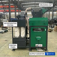 Ligne de recyclage automatique de fil de cuivre Genrytech, directement de l'usine, 200 kg/h, système complet de granulation de câbles usagés, type sec, CE16kw PLC
