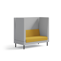 Canapé d'angle de bureau moderne en tissu de qualité supérieure, modulaire, insonorisé, avec pieds en acier, pour les bureaux d'entreprise, les bâtiments de bureaux et les réceptions