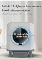 EV Tech 2026 KI-gesteuerte Automatische Selbstreinigende Roboter-Katzentoilette 90L Große Kapazität Umweltfreundlicher Kunststoff WLAN-Fernbedienung App