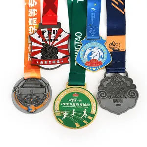 Großhandel Günstige Design Ihre eigene leere Zink legierung 3D Gold Award Marathon Laufen Custom Metal Sport Medal Custom Medaillen