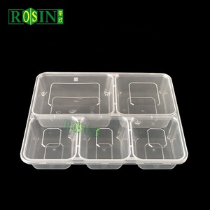 5 Ngăn <span class=keywords><strong>Microwavable</strong></span> Dùng Một Lần Takeaway Thực Phẩm Hộp Ăn Trưa Nhựa Thực Phẩm Bữa Ăn Prep Container Với Nắp - Product Image 1