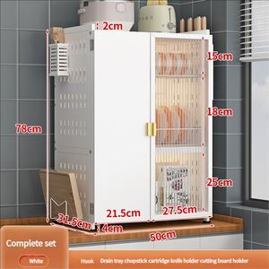 Étagère à vaisselle moderne en métal multi-niveaux grande capacité avec design gain de place pour le rangement des assiettes et des bols - Product Image 6