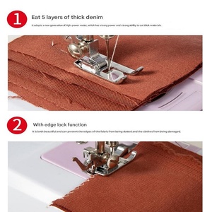 Macchina <span class=keywords><strong>da</strong></span> Cucire Compatta Portatile con 12 Punti Incorporati e Tensionamento Automatico del Filo per Riparazioni Domestiche di Abbigliamento - Product Image 5