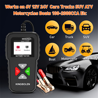 Kingbolen BM550 PLUS Probador de Baterías de Coche de 6V 12V 24V, Probador de Voltaje de Coche de 100-2000 CCA, Probador de Resistencia Interna de 2Ah-220Ah