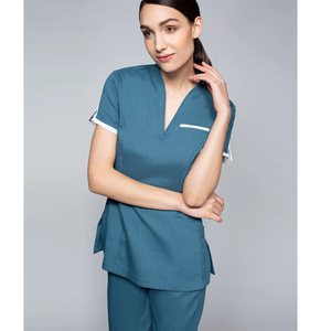 Vente en gros coton respirant personnalisé Esthéticienne Coiffeur Salon de manucure Massage Spa <span class=keywords><strong>Uniforme</strong></span> pour femmes OEM - Product Image 4