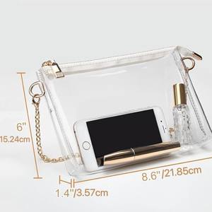 Bolsa Transparente OEM, Bolsa Transversal Clara com Bolso Frontal, Logotipo Personalizado para Festival de Música e Dia de Jogo - Product Image 2