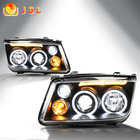   Feux avant Bora/Jetta LED Angel Eyes 1999-2005 Style SONAR V2 Blanc 12V Rétrofit/Mise à niveau