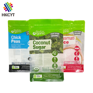 Clear Plastic Bag Packaging Powder Sugar Pouch Flat Bottom Food Bags 1kg Rice Packaging Bag