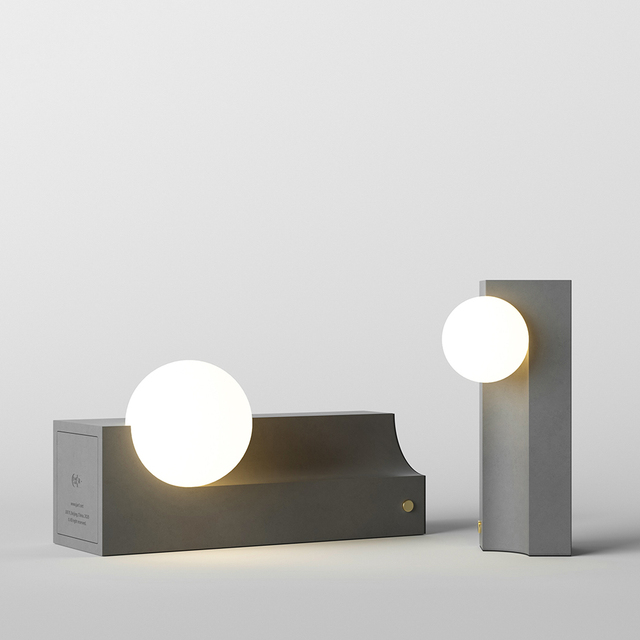 Luxury Nordic Modern Rechargeable LED Desk Lamp with Touch Dimming Concrete USB Table Lamp for Home Decor Battery Powered
