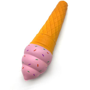 Stylo anti-stress promotionnel en mousse PU en forme <span class=keywords><strong>de</strong></span> crème glacée, jouet à presser pour enfants et adultes - Product Image 2