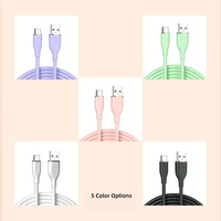 Cable de carga de datos de silicona de 1M y 2M, cable de datos de carga súper rápida de 2M a C, adecuado para carga de ordenador de teléfono inteligente
