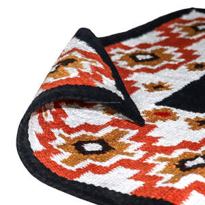 Top Selling Western <b>Woolen</b> Saddle <b>Blankets</b> with Leather Patch Wholesale Western <b>Woolen</b> <b>Blankets</b> Soft and Warm Wool Filling - Product Image 6