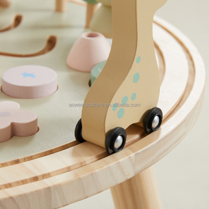 Asweets Produttore OEM ODM di Giocattoli Educativi Montessori per Bambini, Tavolo Sensoriale <span class=keywords><strong>con</strong></span> Pista Ferroviaria in Legno - Product Image 2