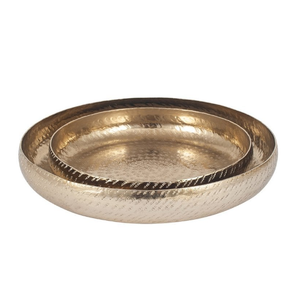 Cuenco de flores grande de diseño texturizado martillado clásico, frutero chapado en oro, cuencos de mesa de boda para servir Chocolate multiusos - Product Image 2