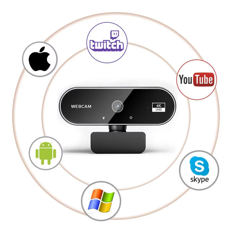 4K HD Smart USB CMOS Sensor Web Camera with Auto Focus Plug and Play ...