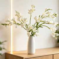 Vase blanc fait main, vase à fleurs de qualité supérieure, décoration d'intérieur, centre de table pour Thanksgiving, mariage, banquet