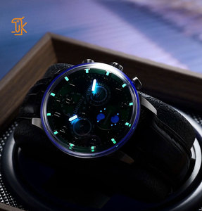 Reloj de Fase Lunar de Lujo para Hombre, Marca Privada, Acero Inoxidable, Zafiro, Clásico, Azul, Mecánico, Fabricantes OEM - Product Image 4